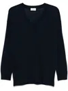 P.a.r.o.s.h Linfa V-neck Wool Blend Sweater In Blue