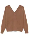 P.a.r.o.s.h V-neck Sweater In Brown