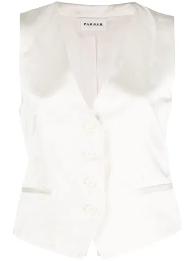 P.a.r.o.s.h V-neck Waistcoast In 白色