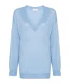 P.a.r.o.s.h Linfa Wool, Silk And Cashmere Sweater In Blue