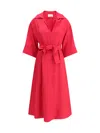P.a.r.o.s.h P. A.r. O.s. H. V-neckline Midi Women's Dress In Rosso Scuro