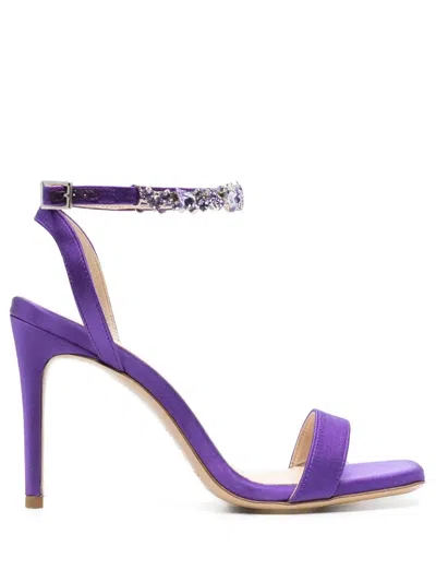 P.a.r.o.s.h Vashoe Rhinestone-embellished Sandals In Purple