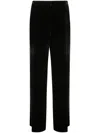 P.a.r.o.s.h Parosh Lille Wool Blue Trousers In Black