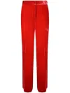 P.a.r.o.s.h Velvet-finish Straight Trousers In Red
