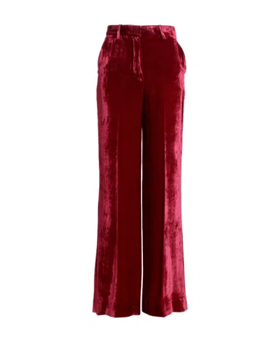 P.a.r.o.s.h Velvet Wide-leg Trousers In Red