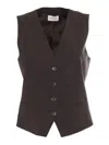 P.a.r.o.s.h Single-breasted Waistcoat In Brown