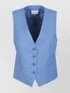 P.a.r.o.s.h Parosh Tailored Blue Waistcoat With Classic V-neckline
