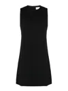 P.a.r.o.s.h Sleeveless Wool Minidress In Black