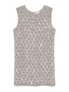 P.a.r.o.s.h Gray Tank Top With Sequins In Rosado Claro
