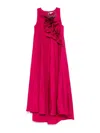 P.a.r.o.s.h Maxi Dress With Cascading Ruffle Detail In Multicolour