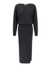 P.a.r.o.s.h Lime25 Dress In Black