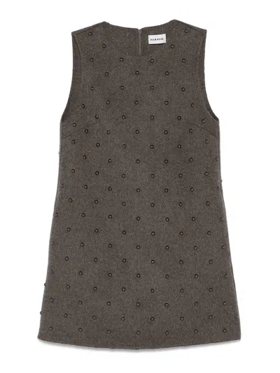 P.A.R.O.S.H BLEAK STUD-EMBELLISHED DRESS