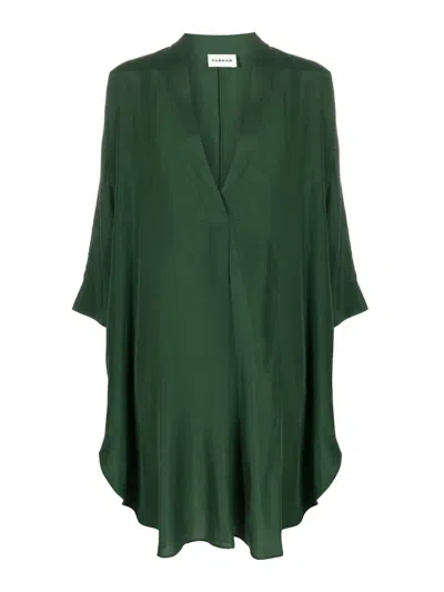 P.a.r.o.s.h Green Silk Dress