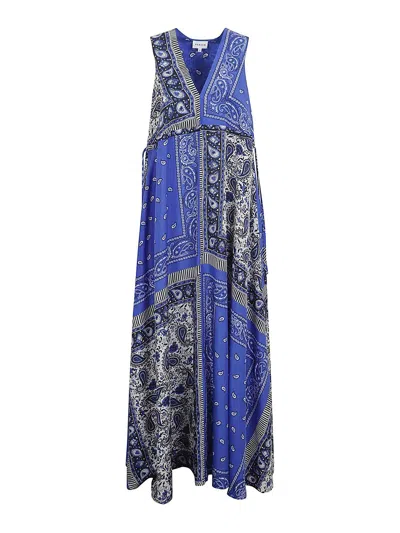 P.a.r.o.s.h Vestido Midi - Azul In Neutral