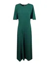 P.a.r.o.s.h . Midi Dress With Round Neckline And Keyhole Detail