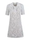 P.a.r.o.s.h Guipure Lace Mini Shirt Dress