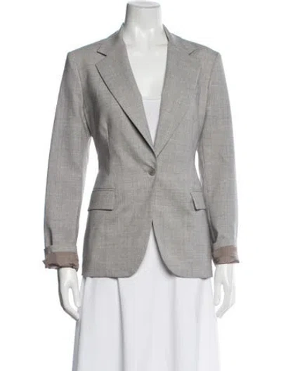 Pre-owned P.a.r.o.s.h Virgin Wool Blazer In Gray