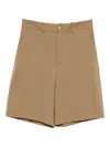 P.a.r.o.s.h Virgin Wool-blend Shorts In Neutral