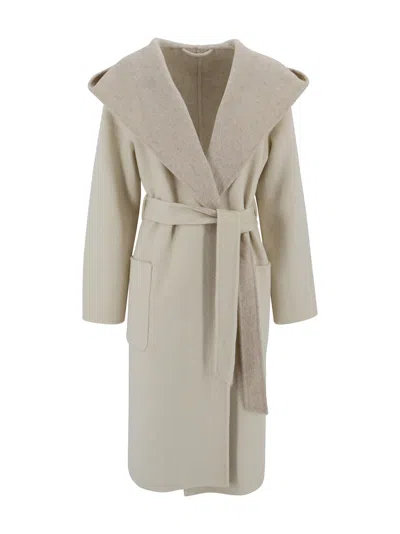 P.A.R.O.S.H VIRGIN WOOL COAT WITH HOOD