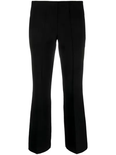 P.a.r.o.s.h . Virgin Wool Flared Trousers In Nero