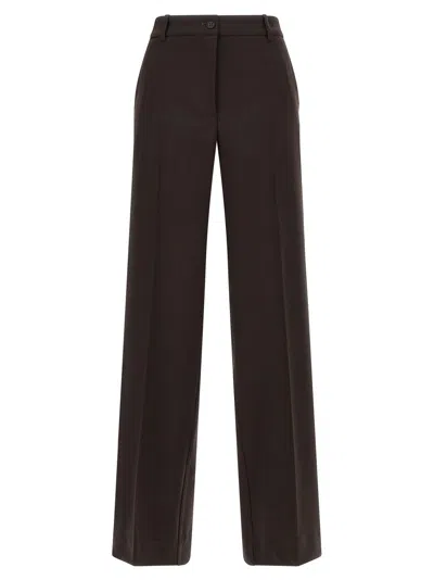 P.a.r.o.s.h . Virgin Wool Gabardine Trousers In Brown