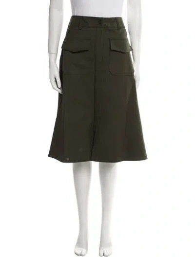 Pre-owned P.a.r.o.s.h Virgin Wool Knee-length Skirt In Green