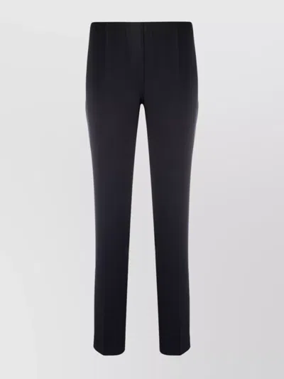 P.a.r.o.s.h Virgin Wool Tapered Slim-fit Trousers In Black