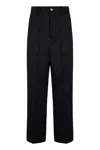 P.a.r.o.s.h Patch-pockets Virgin Wool-blend Trousers In Blue