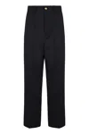P.a.r.o.s.h Patch-pockets Virgin Wool-blend Trousers In Blue