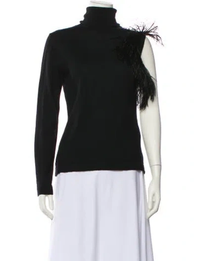 Pre-owned P.a.r.o.s.h Virgin Wool Turtleneck Sweater In Black