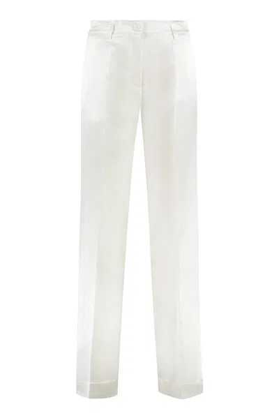 P.a.r.o.s.h Parosh Viscose And Silk Trousers In White