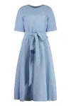 P.a.r.o.s.h Parosh Viscose-blend Dress In Light Blue