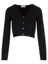 P.a.r.o.s.h Parosh Knitted Cropped Sweater In Black