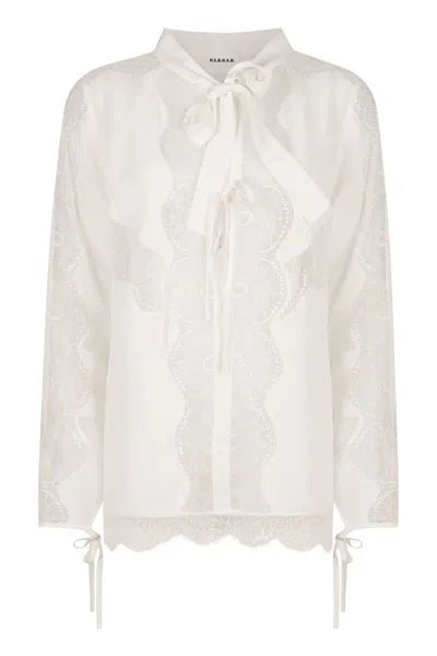 P.a.r.o.s.h Viscose Shirt In Ivory