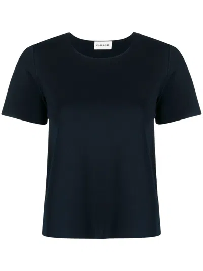 P.a.r.o.s.h Round-neck Knitted T-shirt In Blue