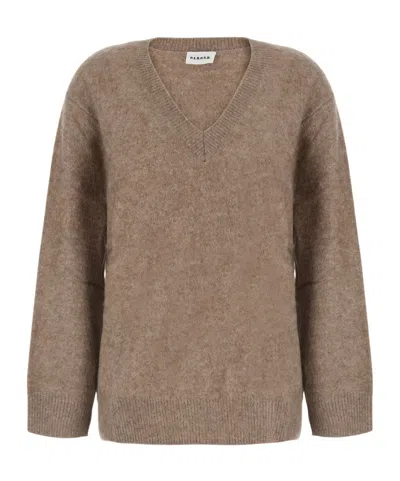 P.a.r.o.s.h V-neck Long-sleeve Sweater In Brown