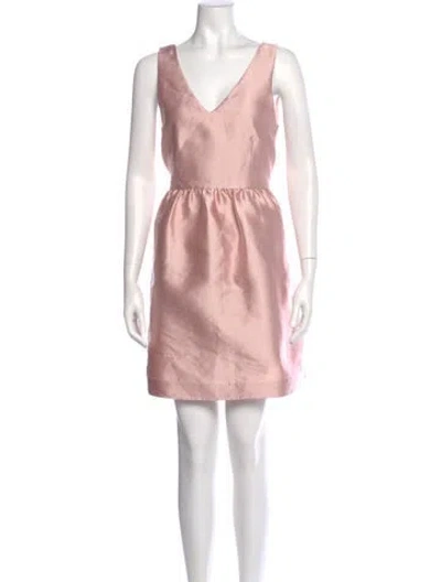 Pre-owned P.a.r.o.s.h V-neck Mini Dress In Neutral