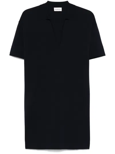 P.a.r.o.s.h Parosh V-neck Short Sleeve Tunic In Black
