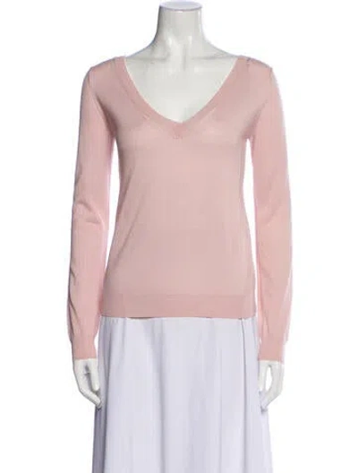 Pre-owned P.a.r.o.s.h V-neck Sweater W/ Tags In Pink