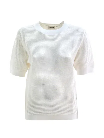 P.a.r.o.s.h Waffle Knit T-shirt In Yellow