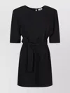 P.a.r.o.s.h Parosh Belted Mini Dress With Keyhole Back Detail