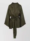 P.a.r.o.s.h Parosh Relaxed-fit Linen Kimono With Frayed Edges