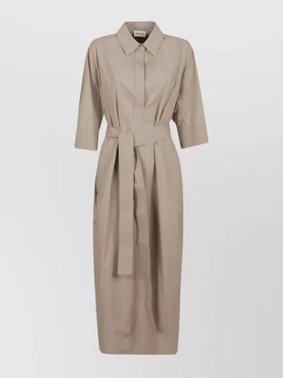 P.A.R.O.S.H WAIST BELTED MIDI LENGTH DRESS