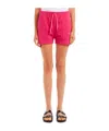 P.a.r.o.s.h Waist Drawstring Shorts In Pink
