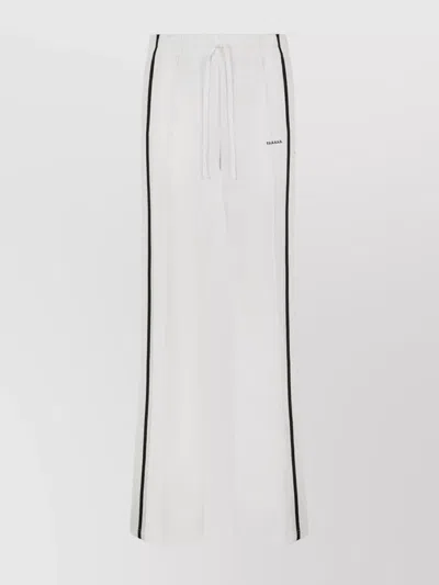 P.a.r.o.s.h Waistband Trousers With Pockets And Stripes In Green