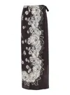 P.a.r.o.s.h White And Black Skirt With Side Closure And All-over Floral Printed Pattern In Silk Woman In Multicolor