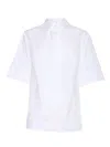 P.a.r.o.s.h White Blouse With Floral Embroidery And Relaxed Fit In White