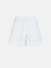 P.a.r.o.s.h White Cotton Bermuda Shorts In White