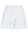 Shop P.a.r.o.s.h Shorts With Embroidery In White