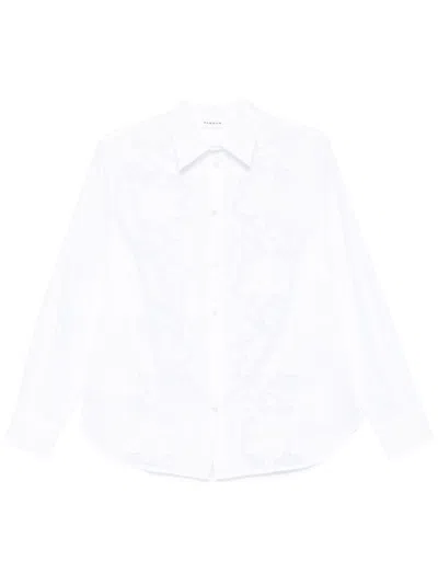 P.A.R.O.S.H PAROSH WHITE COTTON SHIRT WITH CLASSIC COLLAR
